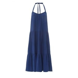 XiRENA Blue Muslin Halter Dress Size Medium